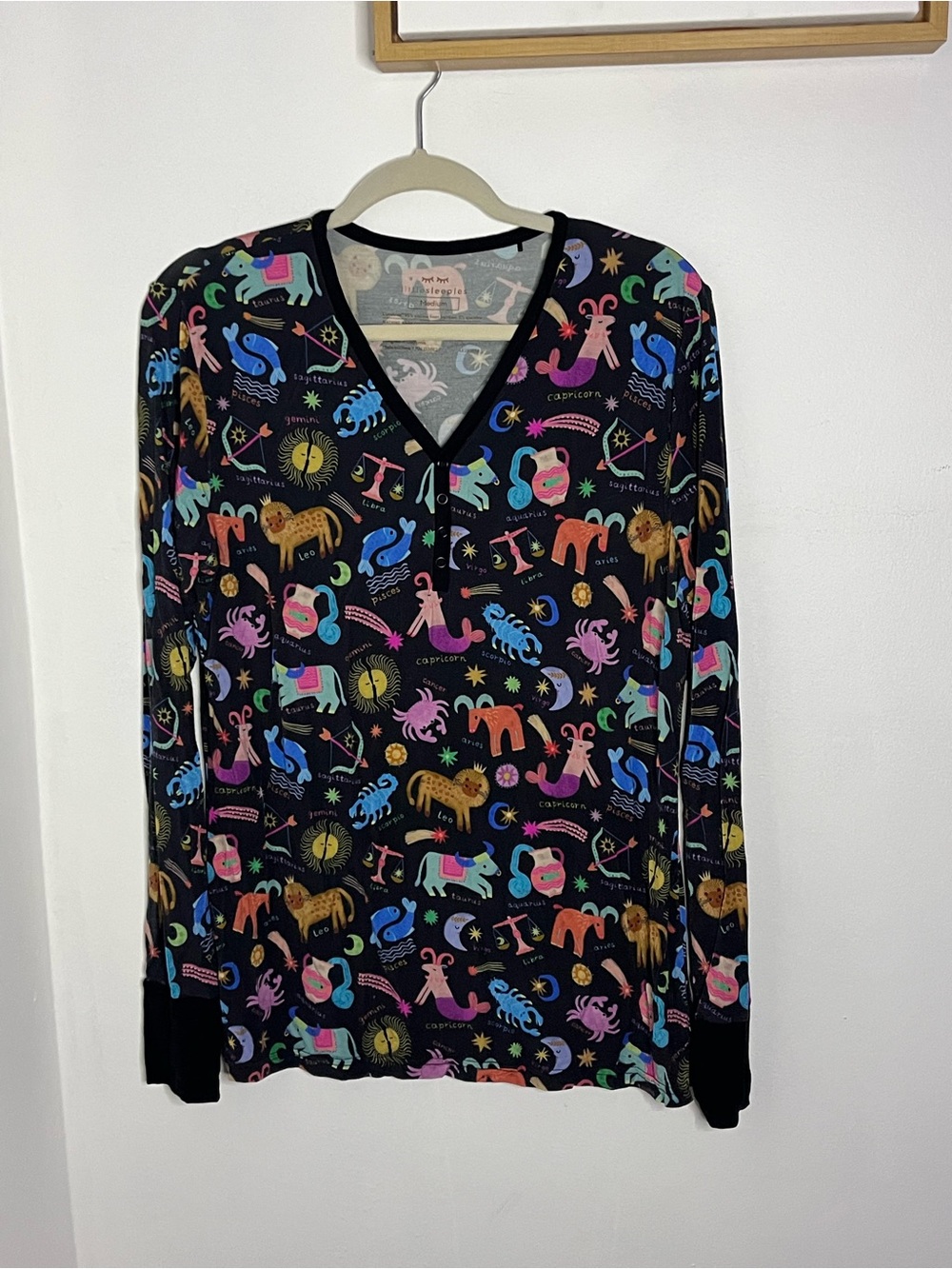 Little sleepies Star Signs Astrology Print Bamboo Pajama Set Women’s Large - Picture 4 of 7
